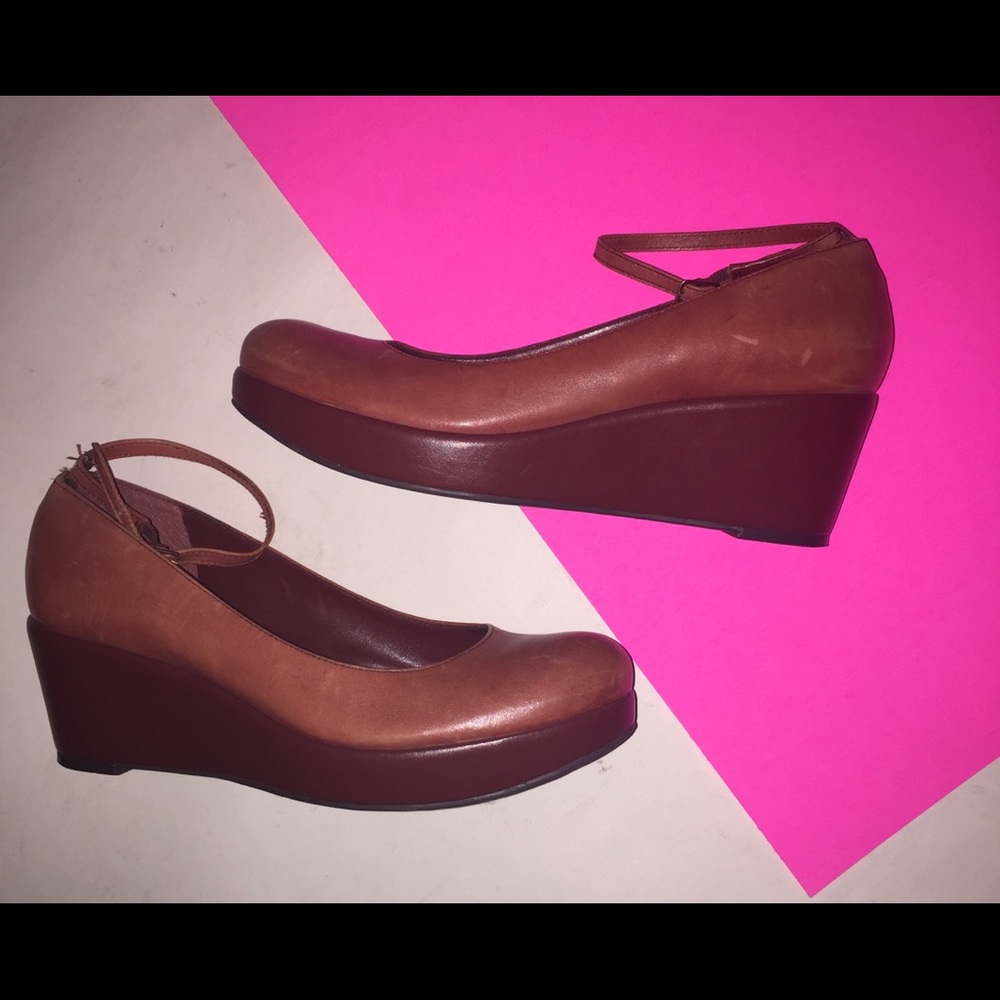BCBGIRLS two tone Mary Jane wedge